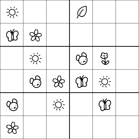 Kids Sudoku 6x6 - Medio