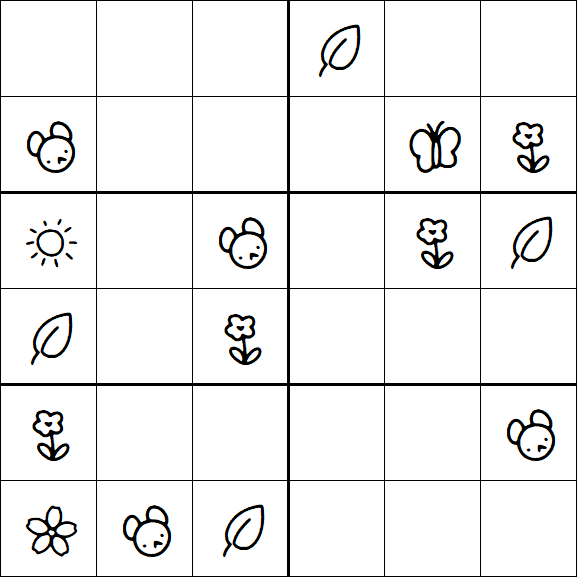 Kids Sudoku 6x6 - Medium