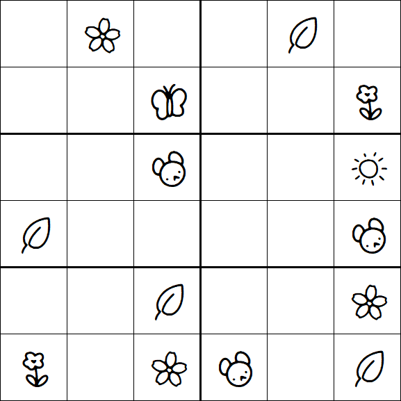 Kids Sudoku 6x6 - Moyen