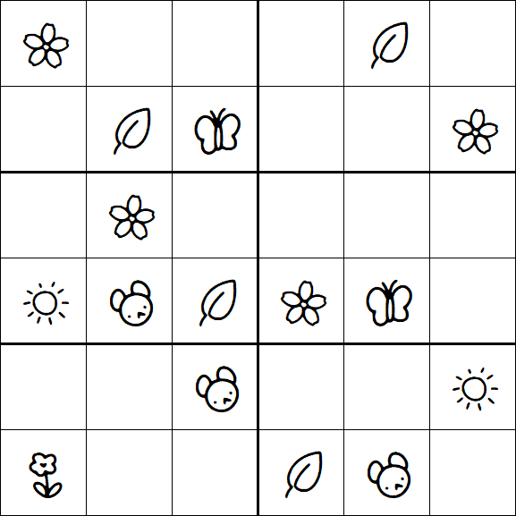 Kids Sudoku 6x6 - Moyen