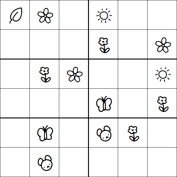 Kids Sudoku 6x6 - Medium