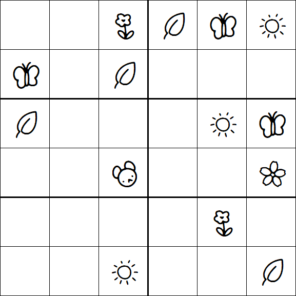 Kids Sudoku 6x6 - Medium