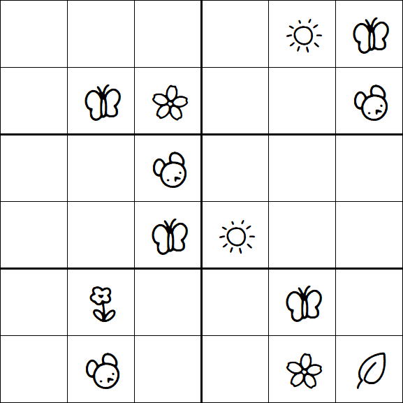 Kids Sudoku 6x6 - Medium