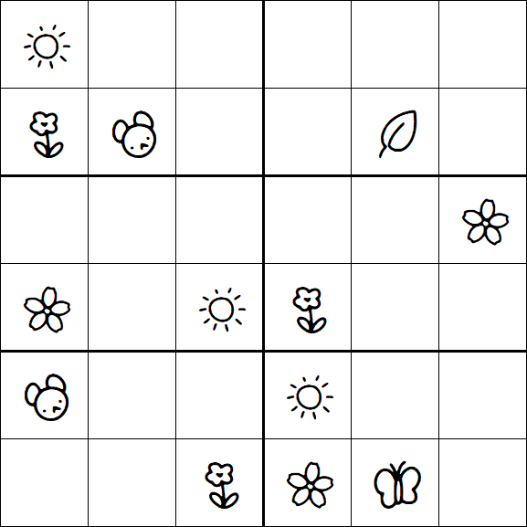 Kids Sudoku 6x6 - Medio