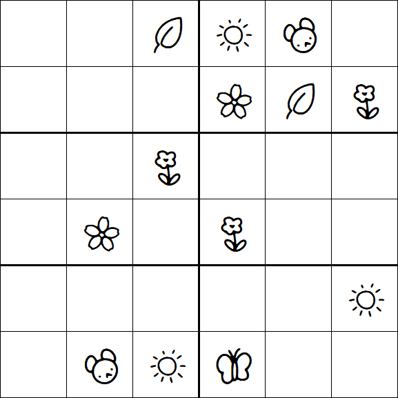 Kids Sudoku 6x6 - Moyen
