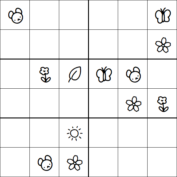 Kids Sudoku 6x6 - Moyen