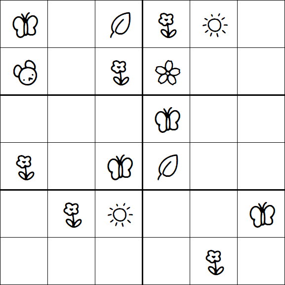 Kids Sudoku 6x6 - Moyen