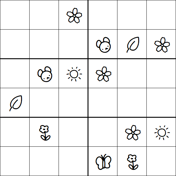 Kids Sudoku 6x6 - Moyen