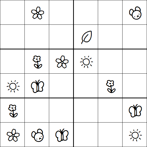 Kids Sudoku 6x6 - Moyen