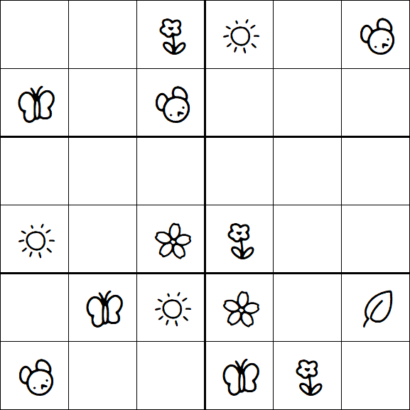Kids Sudoku 6x6 - Moyen