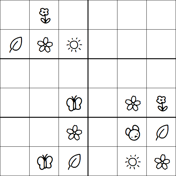 Kids Sudoku 6x6 - Moyen