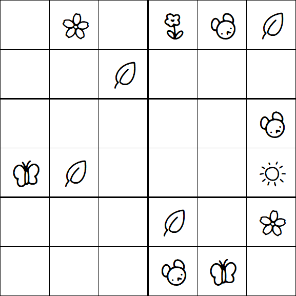 Kids Sudoku 6x6 - Moyen