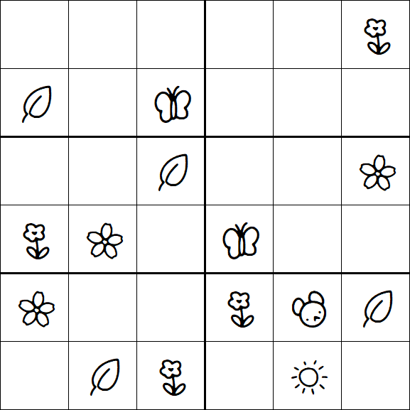 Kids Sudoku 6x6 - Medium