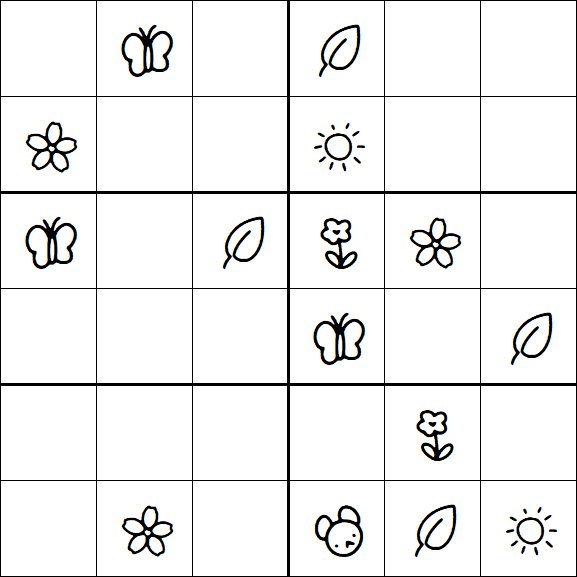 Kids Sudoku 6x6 - Medium