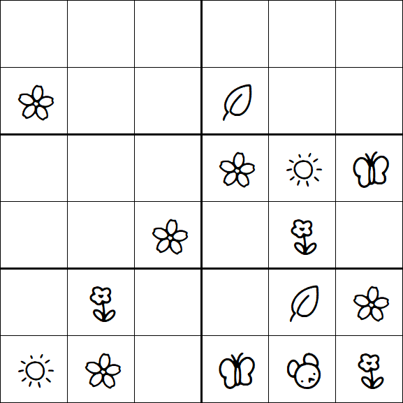 Kids Sudoku 6x6 - Moyen