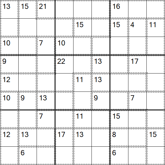 Killer Sudoku - Einfach