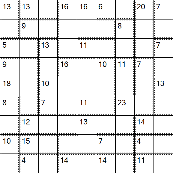 Killer Sudoku - Einfach