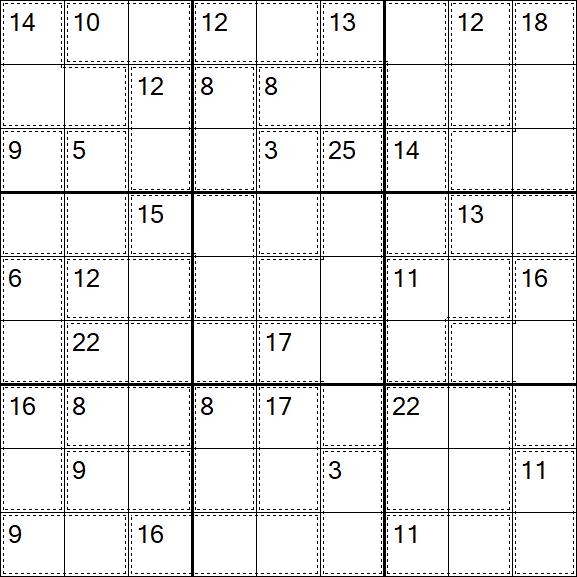 Killer Sudoku - Einfach