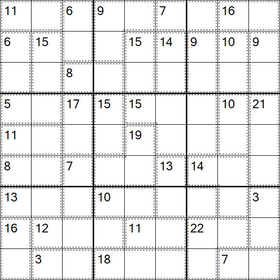 Killer Sudoku - Fácil