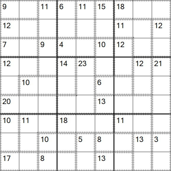 Killer Sudoku - Fácil