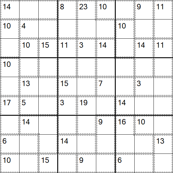 Killer Sudoku - Fácil