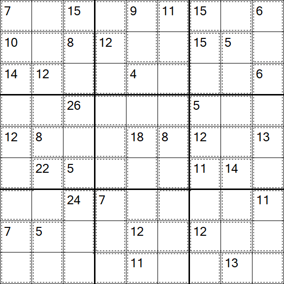 Killer Sudoku - Fácil