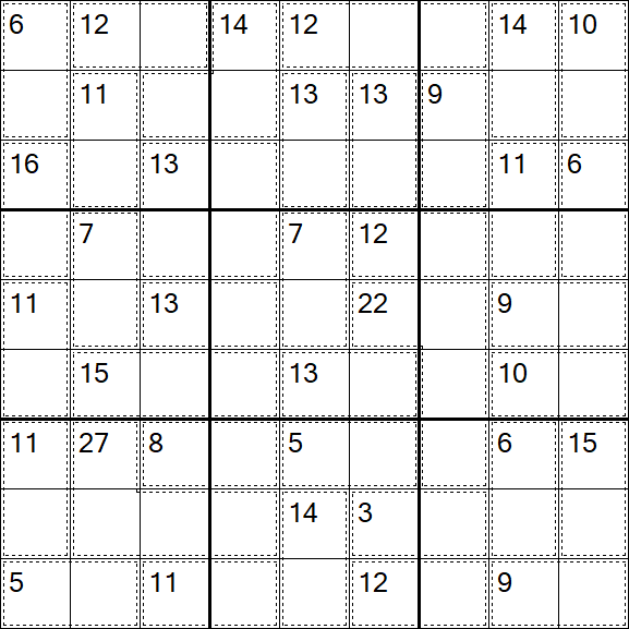 Killer Sudoku - Fácil
