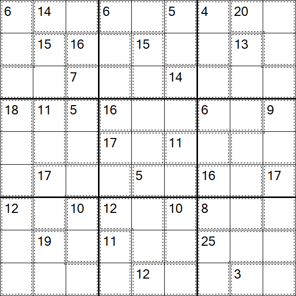 Killer Sudoku - Einfach
