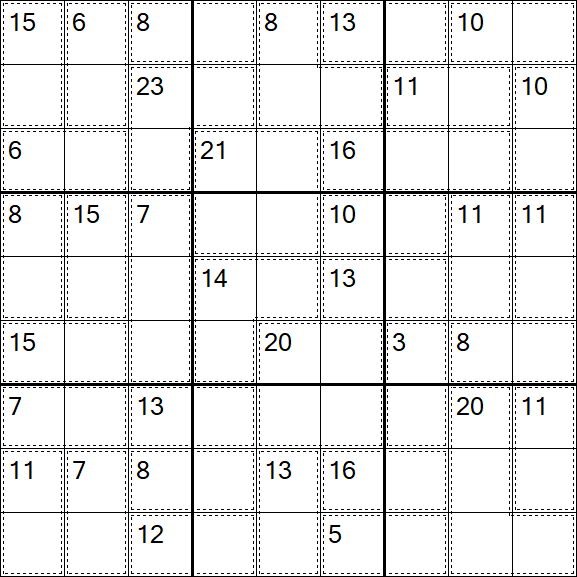 Killer Sudoku - Fácil