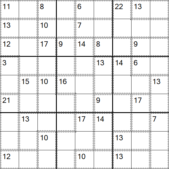 Killer Sudoku - Fácil