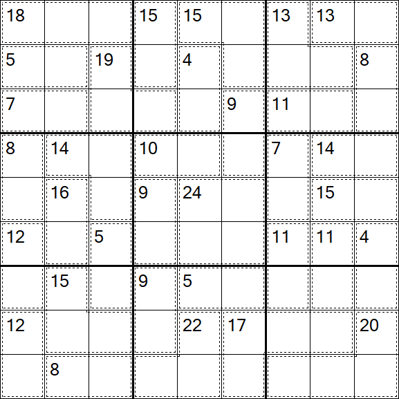 Killer Sudoku - Fácil