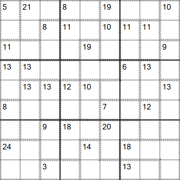 Killer Sudoku - Fácil