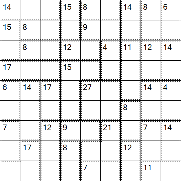 Killer Sudoku - Fácil