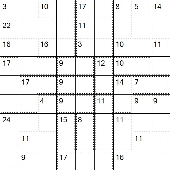 Killer Sudoku - Fácil