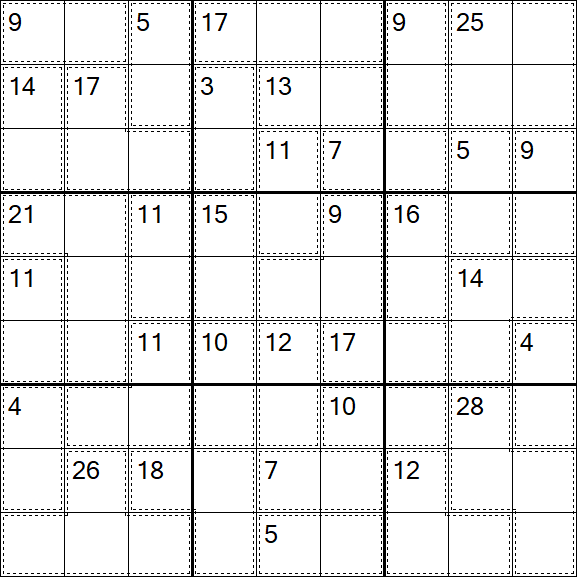 Killer Sudoku - Fácil