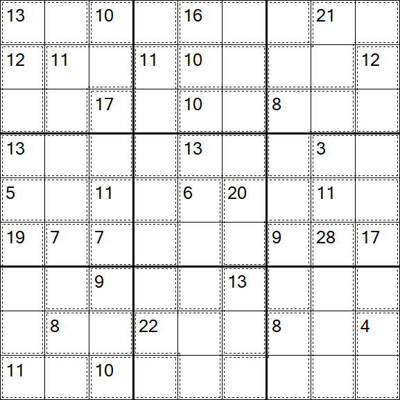 Killer Sudoku - Fácil