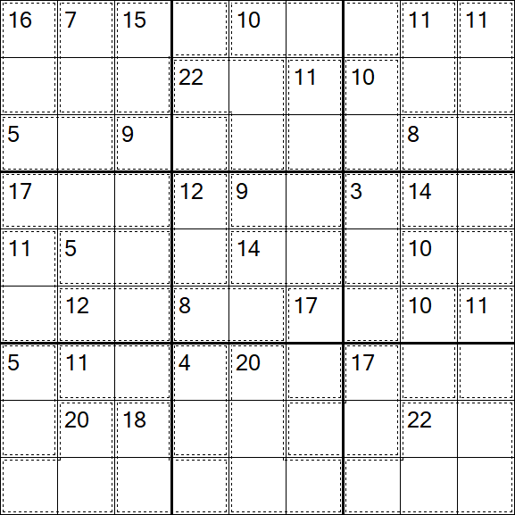 Killer Sudoku - Fácil