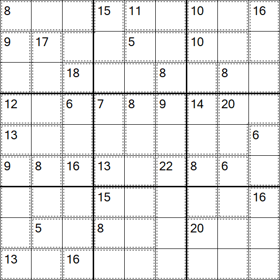 Killer Sudoku - Fácil