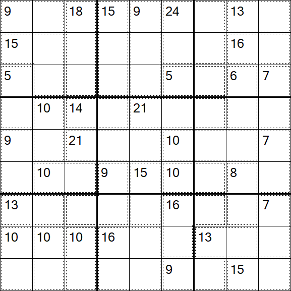Killer Sudoku - Easy