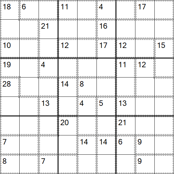Killer Sudoku - Easy
