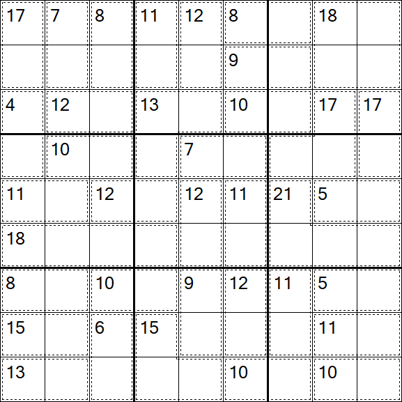 Killer Sudoku - Easy