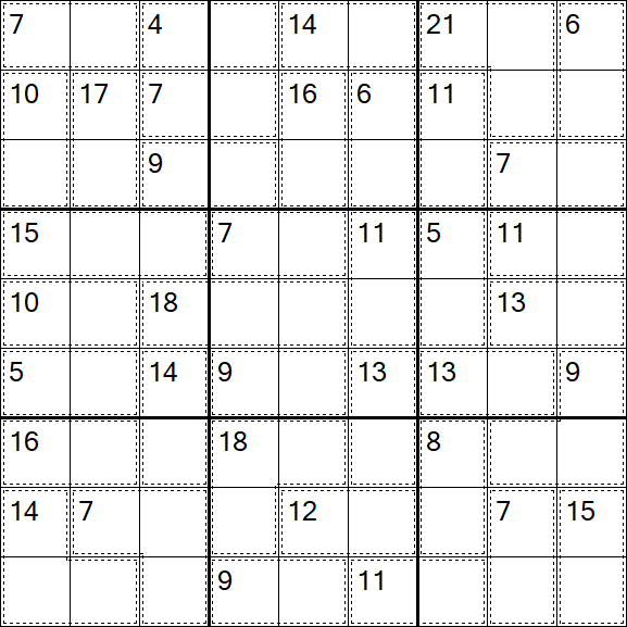 Killer Sudoku - Easy