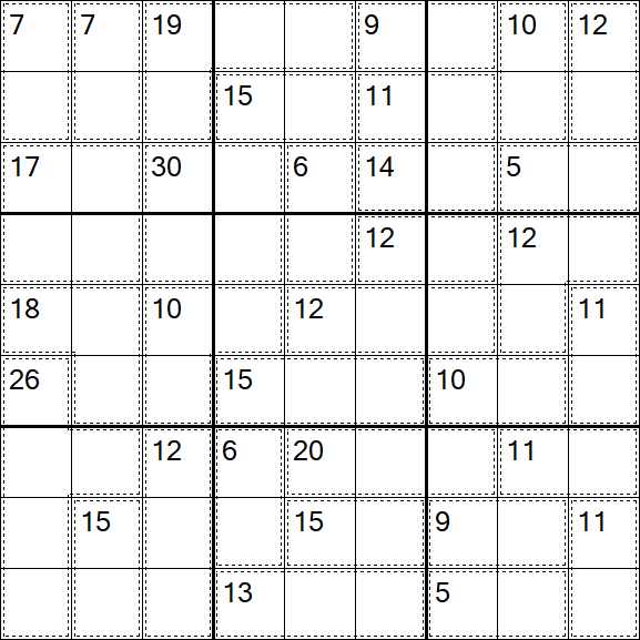 Killer Sudoku - Einfach