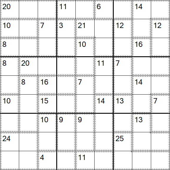 Killer Sudoku - Easy