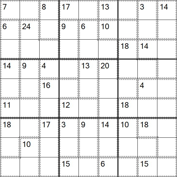 Killer Sudoku - Fácil