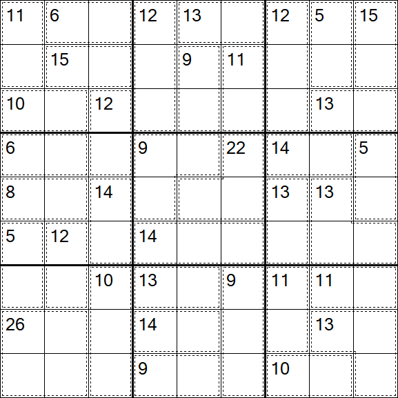 Killer Sudoku - Einfach