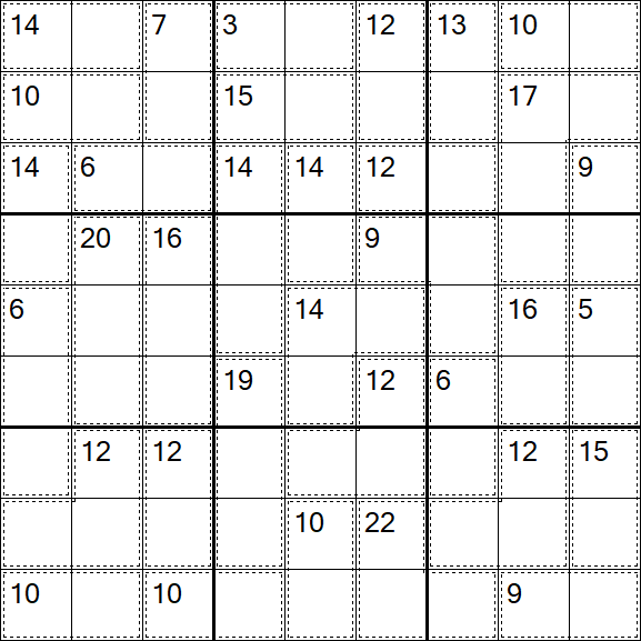 Killer Sudoku - Easy