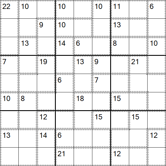 Killer Sudoku - Fácil