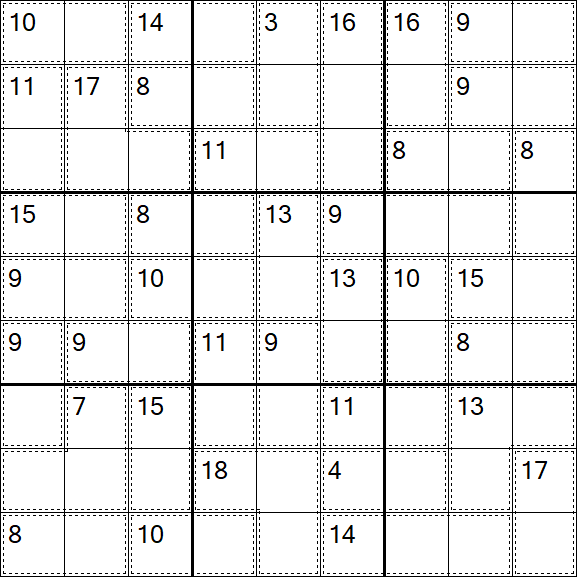 Killer Sudoku - Fácil