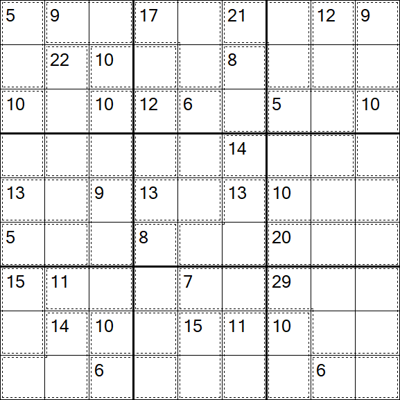 Killer Sudoku - Fácil